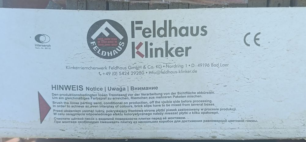 Płytka klinkier nowa 4.5 m