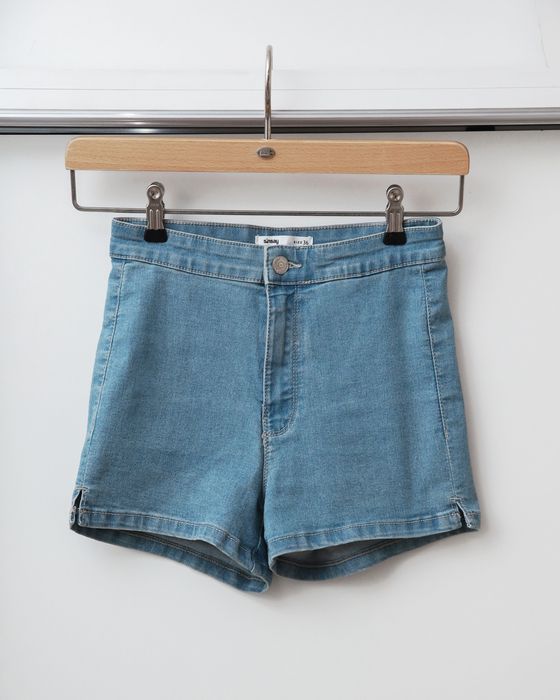 Jeansowe shorty basic high waist