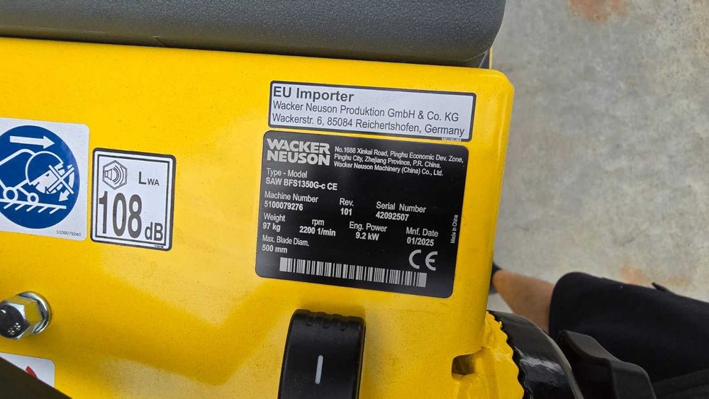Piła przecinarka spalinowa Wacker Neuson BFS1350G-c NOWA GWARANCJA