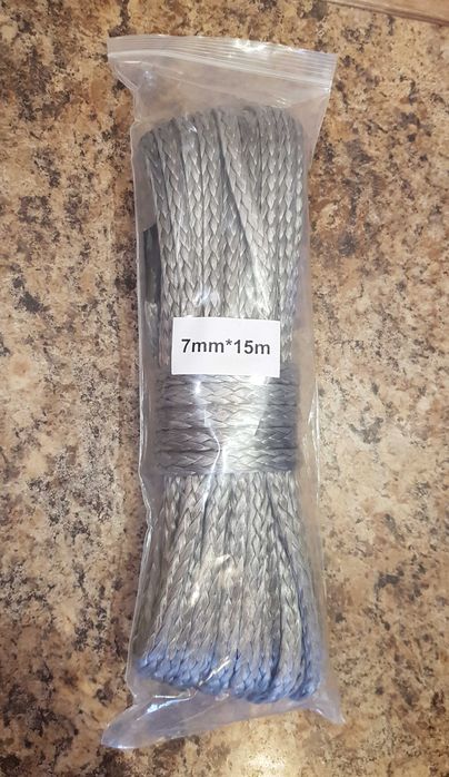 Синтетичний ("кевларовий") трос для лебідки квадроцикла 7мм. 15 м.