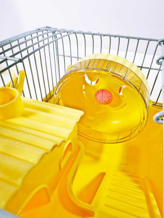 Клетка для хомяков/грызунов G09,желтая,23x15x16,5см. Компактная/яркая!