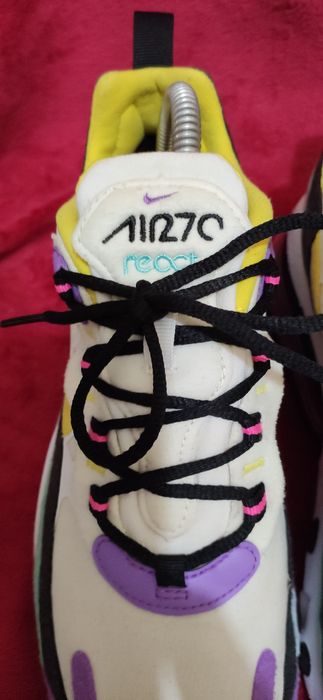 Buty Nike Air Max  270 React  bright Violet  white sneakersy Top stan