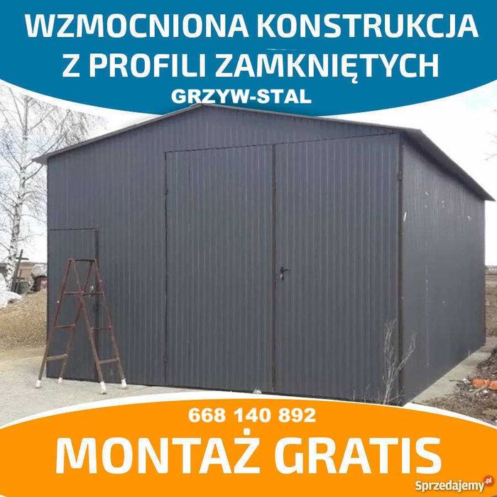 Wysoki Garaż Grafitowy |Konstrukcja|Magazyn| Wiata | Hala – GRZYWSTAL*