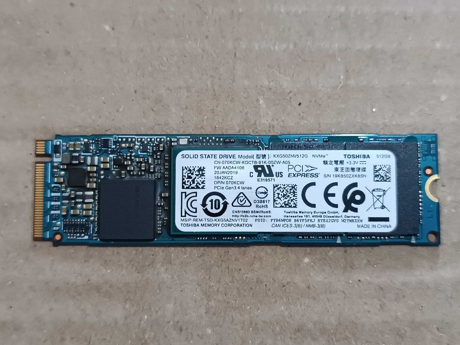 SSD M.2 (NVMe) 2280 512 GB Toshiba (KXG50ZNV512G)