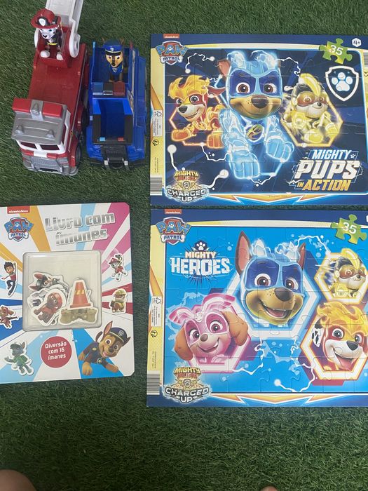 Patrulha Pata Puzzles, Paw Patrol carros Polícia e Bombeiros