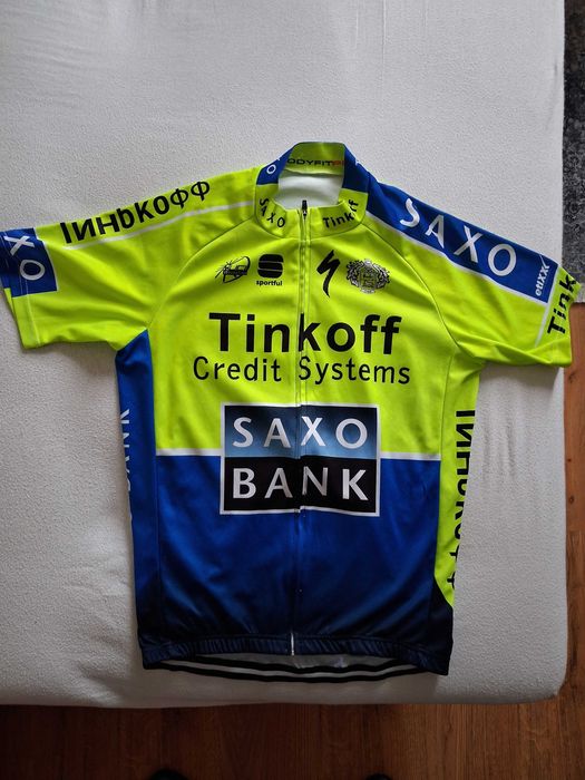 Koszulka kolarska - Tinkoff Saxo Bank (BodyFit Pro, rozm L)