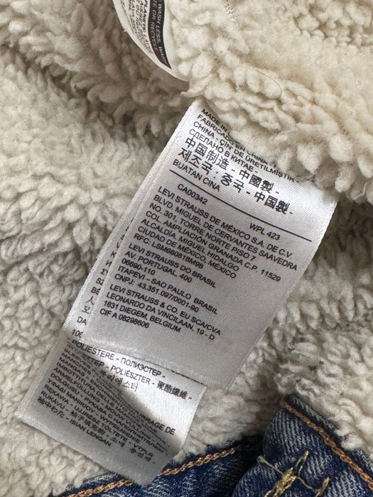 Levi’s Sherpa Trucker Jacket чоловіча джинсова куртка шерпа розмір xxl