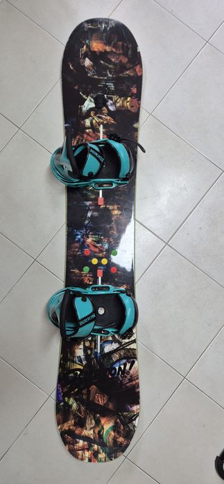Prancha Snowboard Burton Joystick + Fixações Custom EST + Botas Moto
