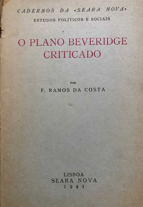 O Plano Beveridge Criticado - F. Ramos da Costa