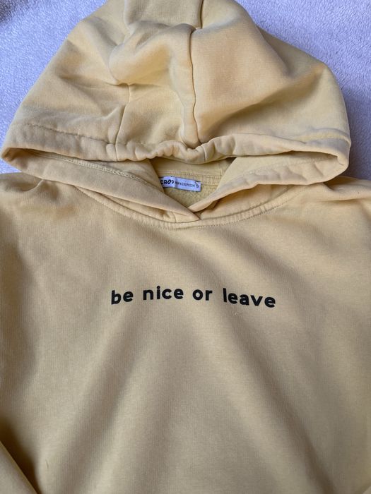 zolta bluza z kapturem cropp 30% bawelna