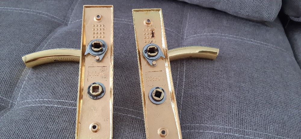 Ручки дверні. Siba Bari Матовий Нікель/золото