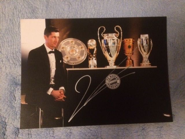 Robert Lewandowski oryginalny autograf RARYTAS