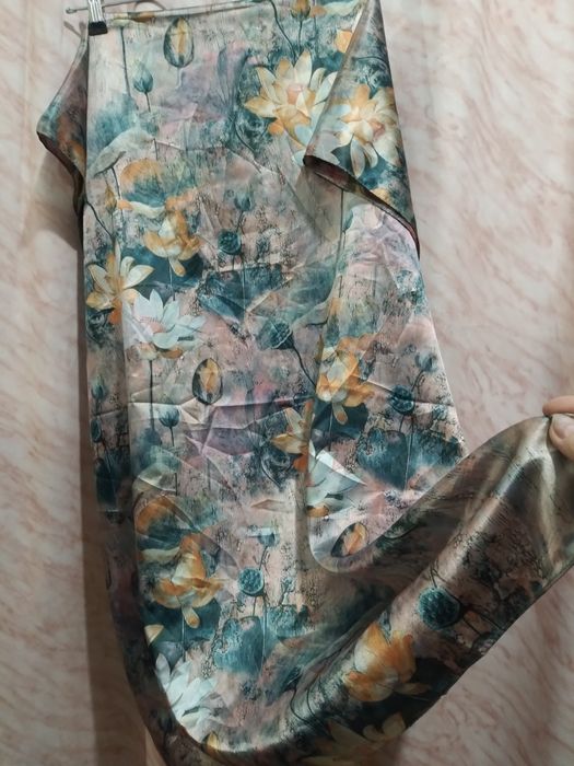 Шикарний шовковий палантин на 2 сторони