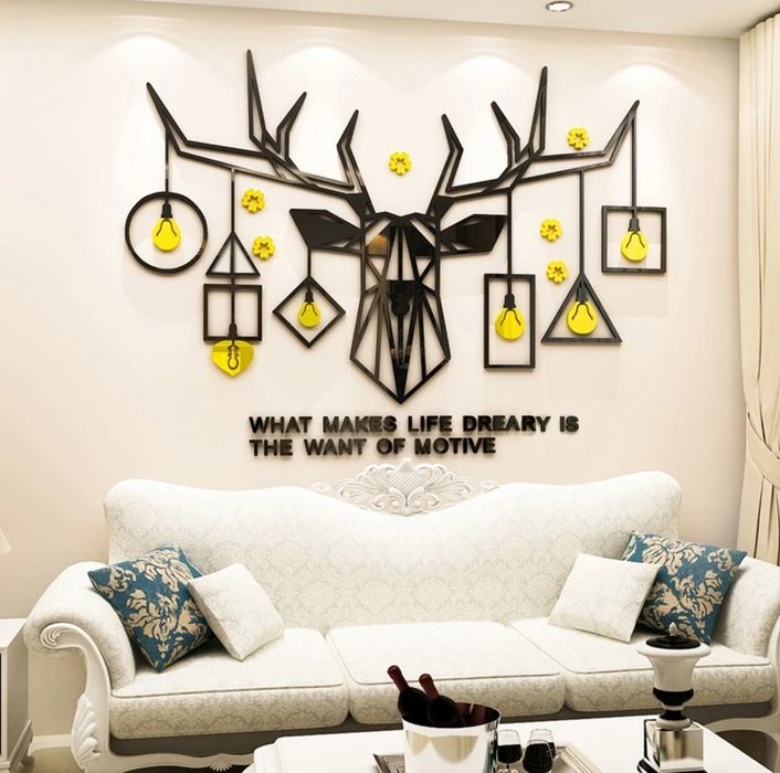 Naklejka ścienna, akrylowa z efektem lustra