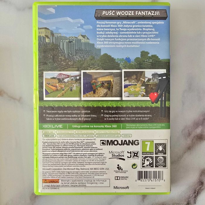 Minecraft Xbox 360 Edition oryginalna gra
