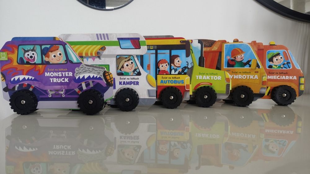 6szt Książki auta na kółkach! Aksjomat