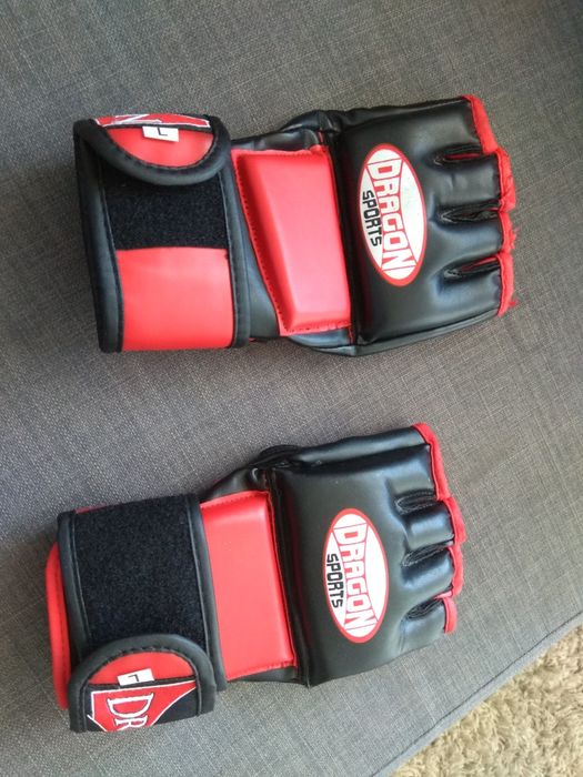 Rękawice chwytne +bandaże grappling dragon sports roz. L