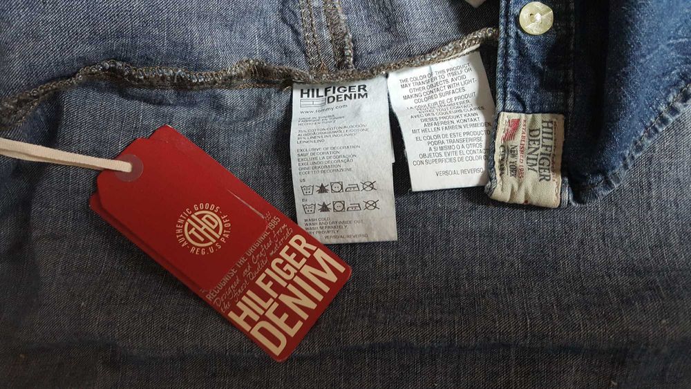 Tommy Hilfiger Denim oryginalna jeansowa koszula tunika sukienka