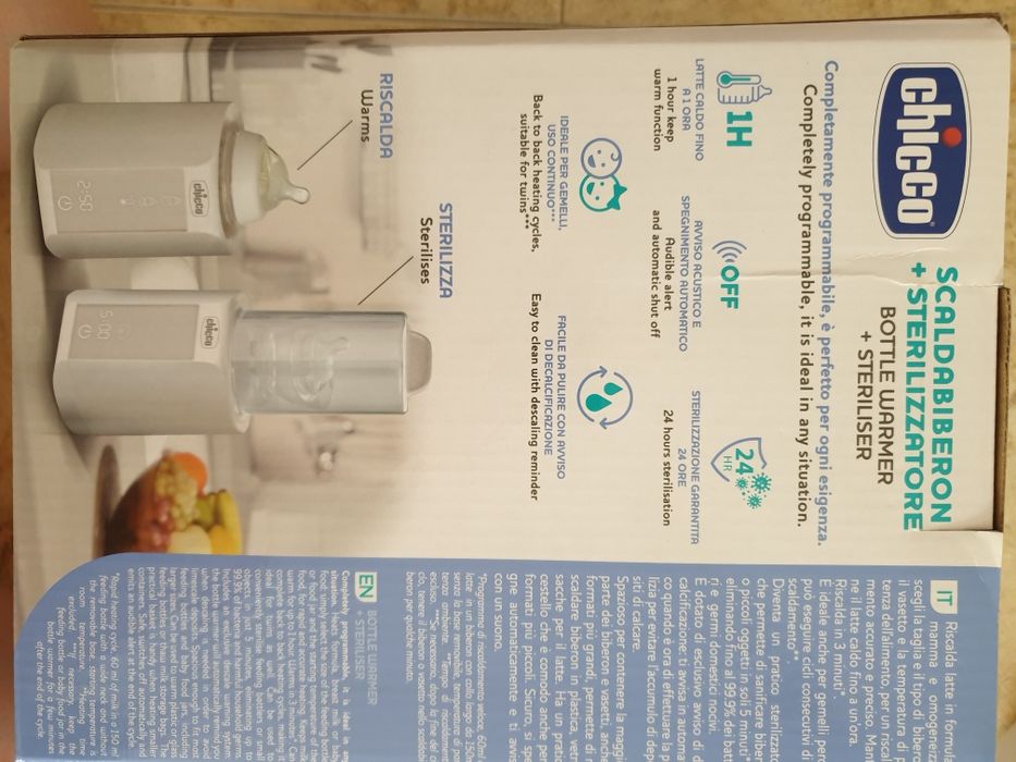 Esterilizador e aquecedor 2 em 1 Chicco
