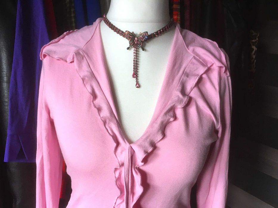 Vintage asymetryczny różowy top bluzka Per Una y2k