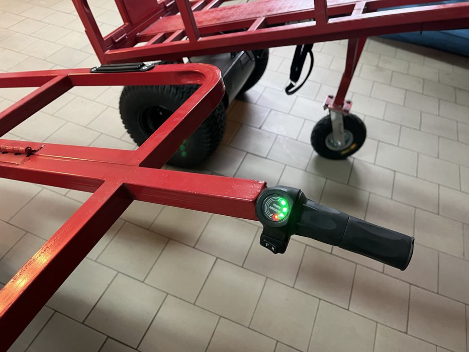 Elektryczny wózek transportowy, dmuchańce, budowlanka, ogrodnictwo