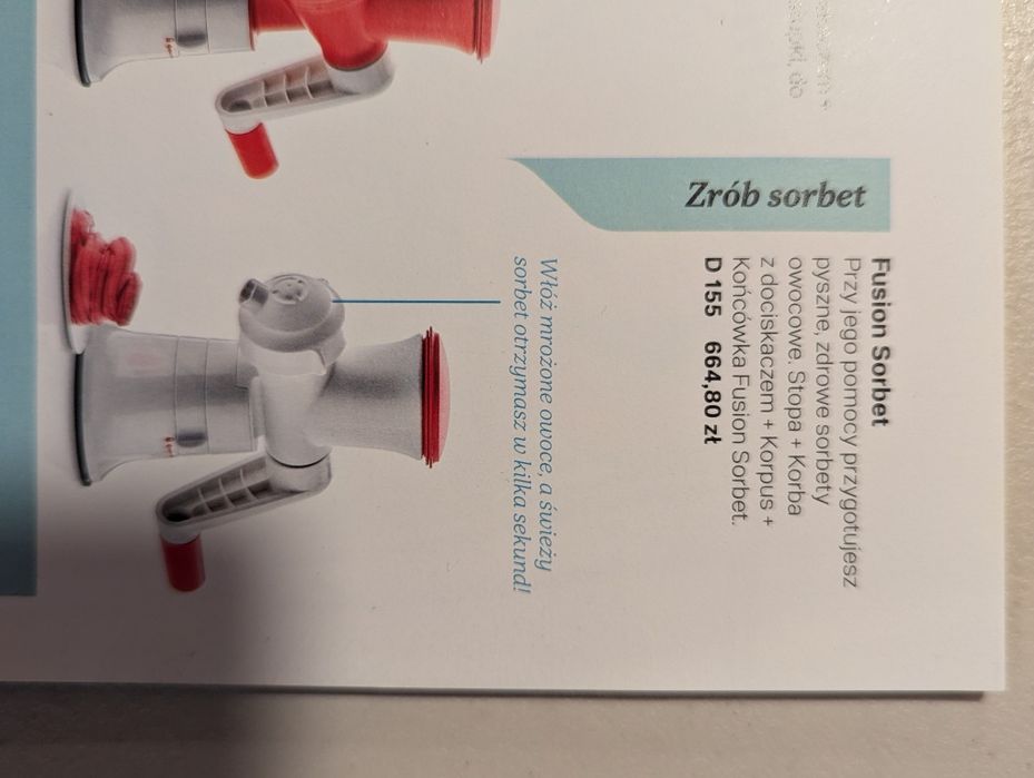 Tupperware końcówka Fusion Sorbet