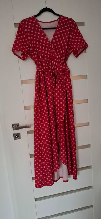 Sukienka czerwona w kropki Shein rozm 38