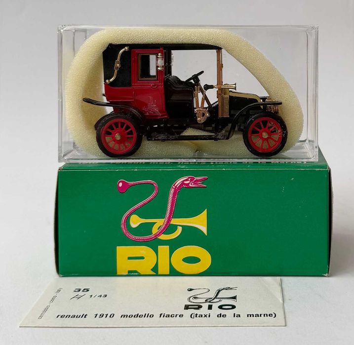 RIO35_RENAULT mod. Fiacre (taxis de la Marne) 1910 Escala 1/43. Completo e como novo.