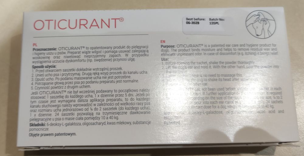 Oticurant Preparat do pielęgnacji uszu psa