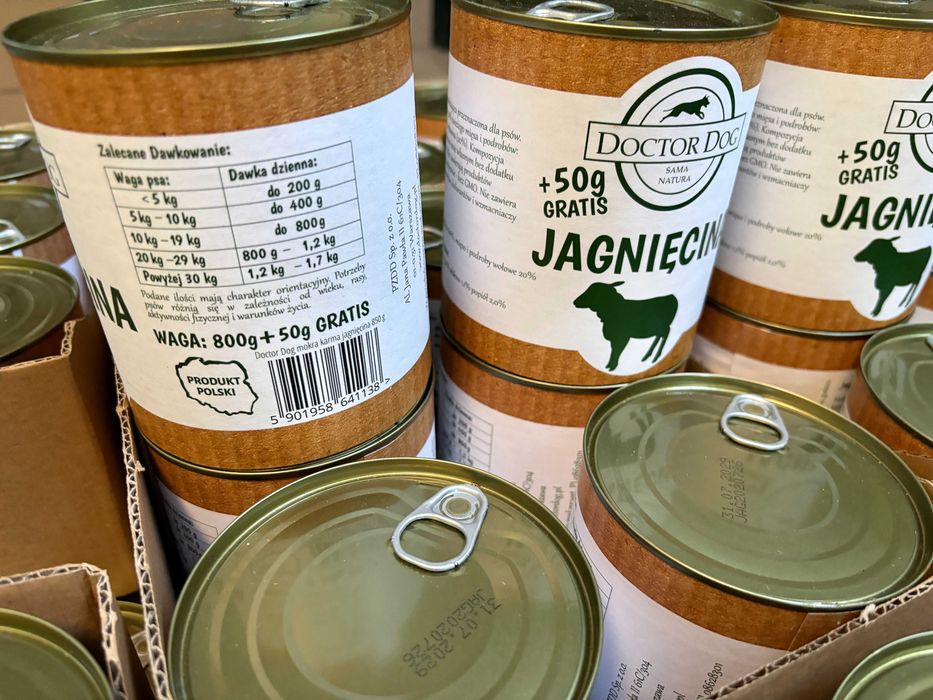 Doctor Dog Jagnięcina 850 g - 3 puszki