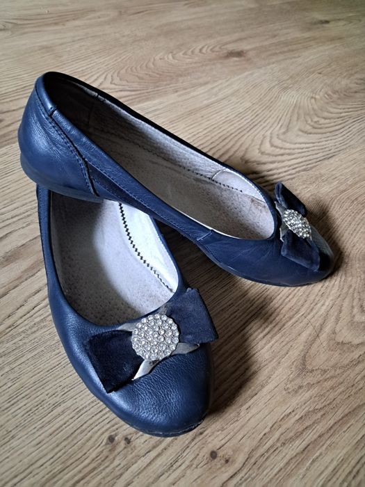 Шкіряні туфлі, балетки, р.37, 24 см