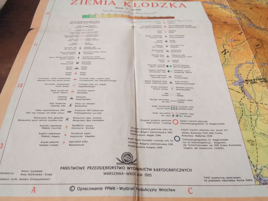 Mapa ziemia Kłodzka