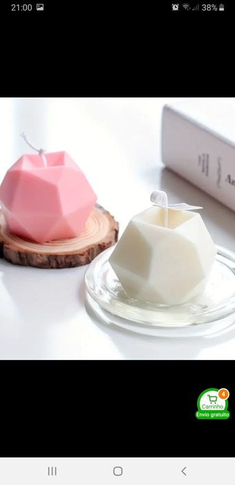 Molde selicone velas, resina