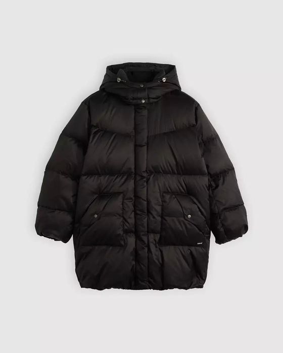 Зимова жіноча куртка Levis чорна Western Bubble Midi Jacket