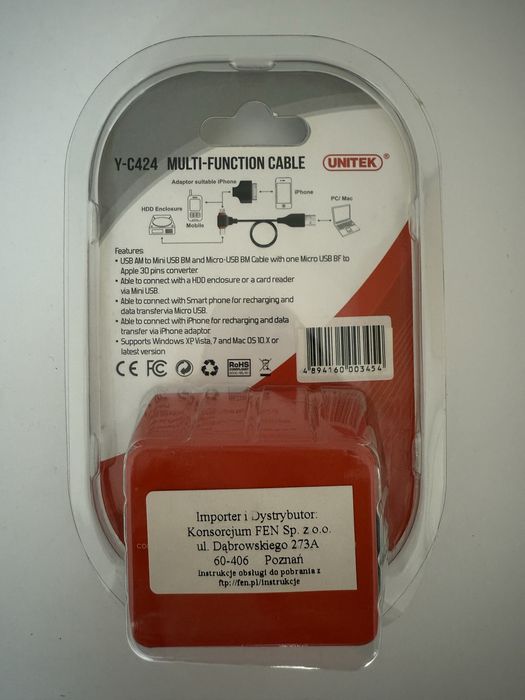 Multifunkcyjny kabel do telefonu komputera