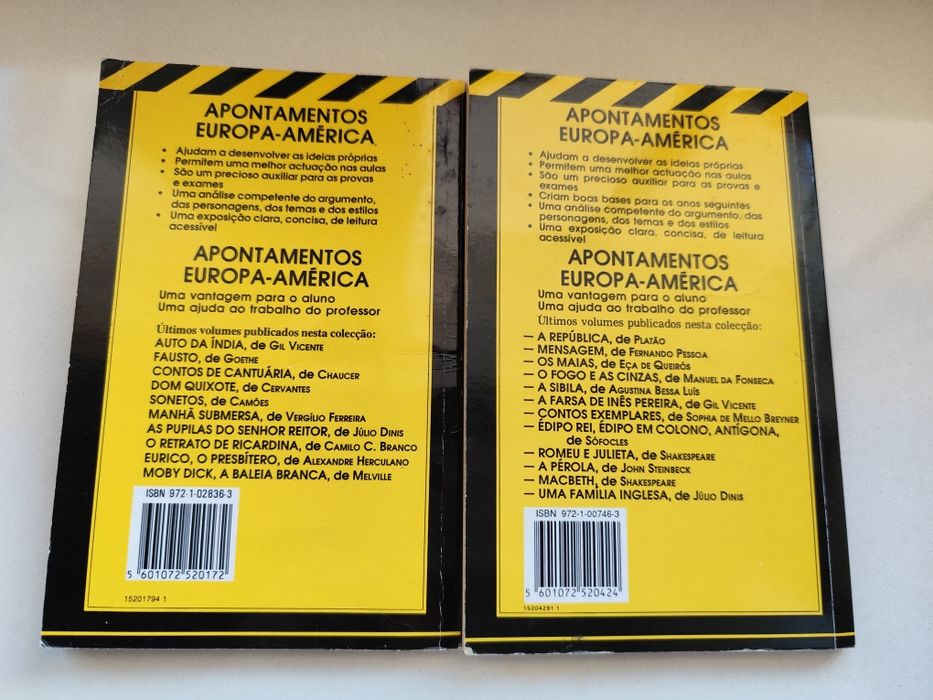 Livros de apoio Os Lusíadas e Os Maias