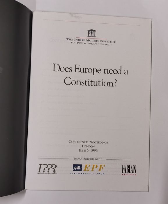 Does Europe need a Constitution?