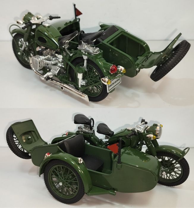 УРАЛ М-72 модель мотоцикла СССР 1:9 Металл Звук Свет