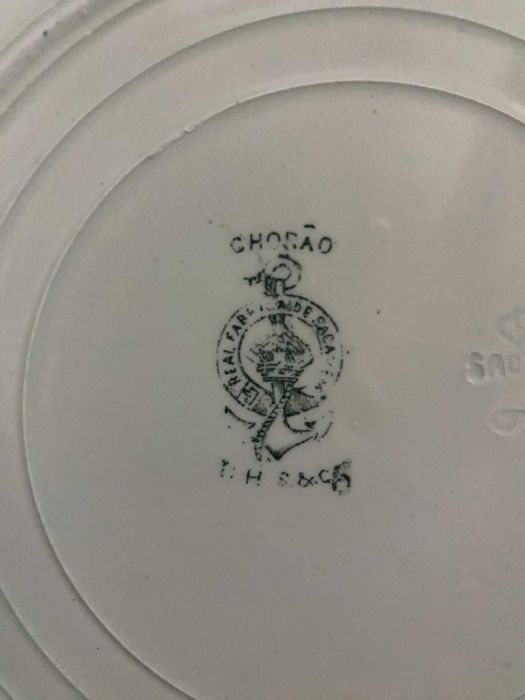3 Pratos Antigos Sacavém “Chorão” –Faiança Portuguesa, Motivo Oriental
