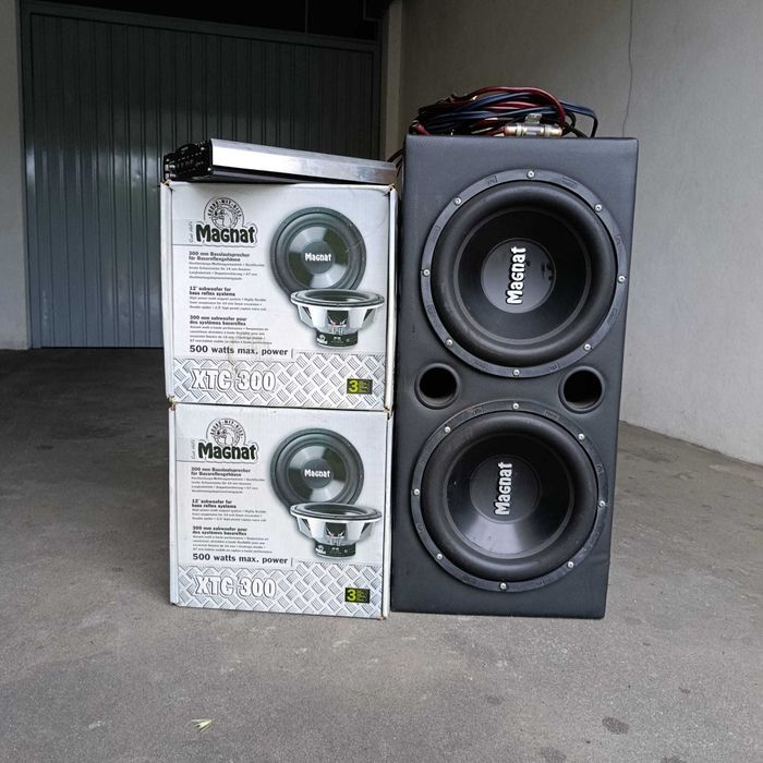 Som Automotivo: 2 Subwoofers Magnat 500W + Amplificador MAC 1000W