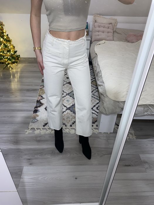 Białe jeansy Mango 36
