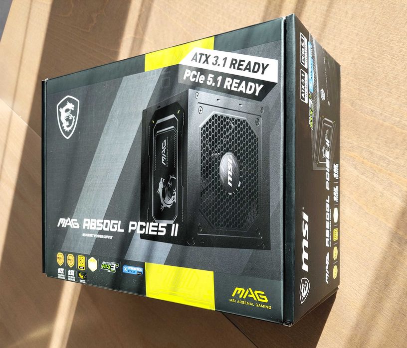 Zasilacz MSI MAG A850GL II 850W 80 Plus Gold PCIe5.1