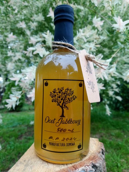 Ocet jabłkowy długofermentowany, żywy