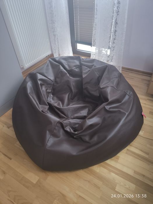 Duża brązowa pufa Ecopuf