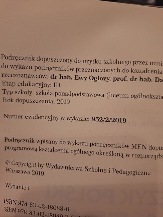 j.polski Oblicza epok 1.2 WSIP