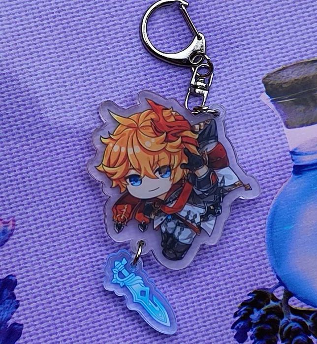 Новые брелки Геншин импакт Тарталья Чжун ли Нахида Невиллет Арлекино
