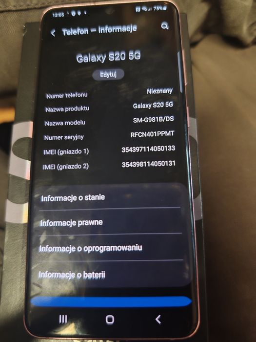 Samsung S20 5G 12GB\128GB Różowy