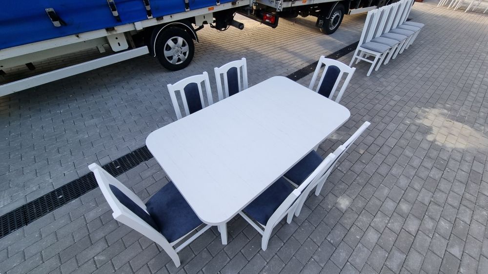 Od ręki: Stół rozkładany + 6 krzeseł, nowe-rożne kolory, dostawa PL