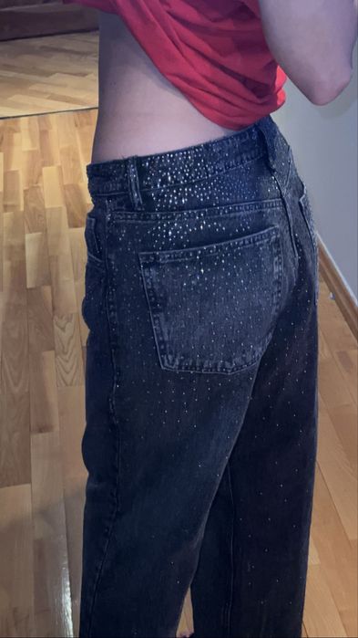 Джинси зі стразами Zara 40 р.