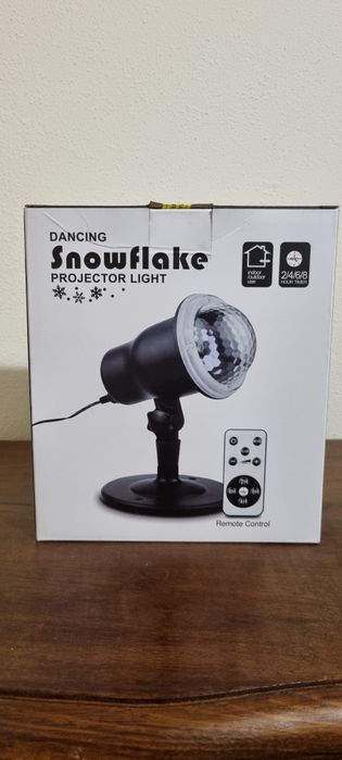 Projetor de luz em forma de flocos de neve